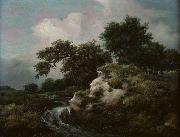 Jacob Isaacksz. van Ruisdael Landscape with Dune and Small Waterfall Sweden oil painting artist